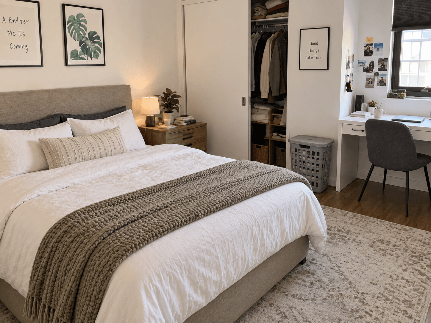 Bedroom after professional cleaning